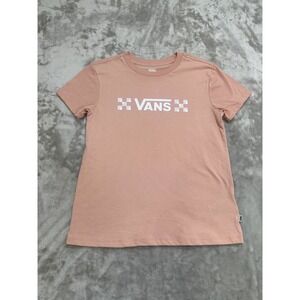 Vans T-Shirt Women's Size XS Peach Mauve Short Sleeve Crew Neck Skateboard EUC